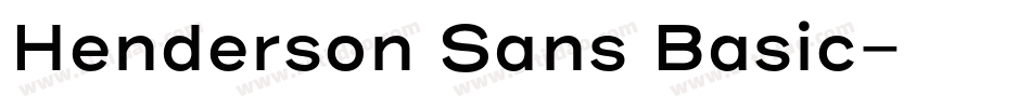 Henderson Sans Basic字体转换